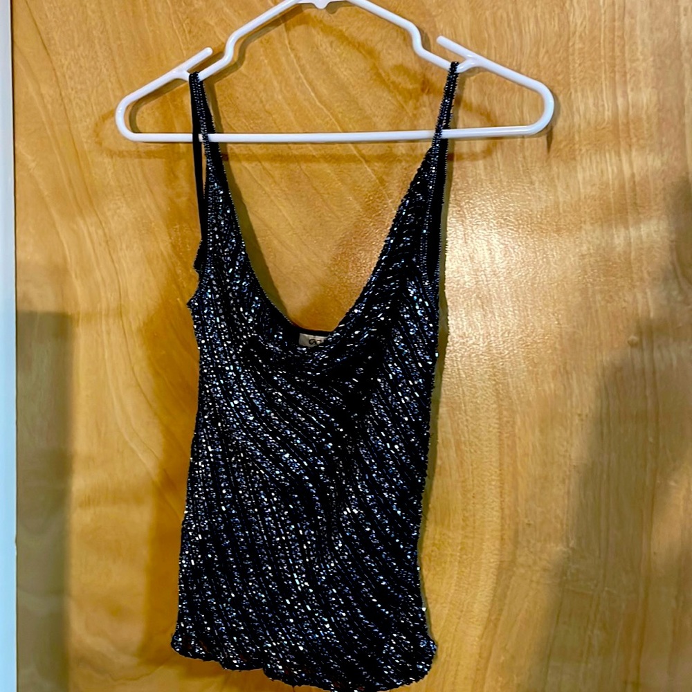 Vintage cami with intricate beading.